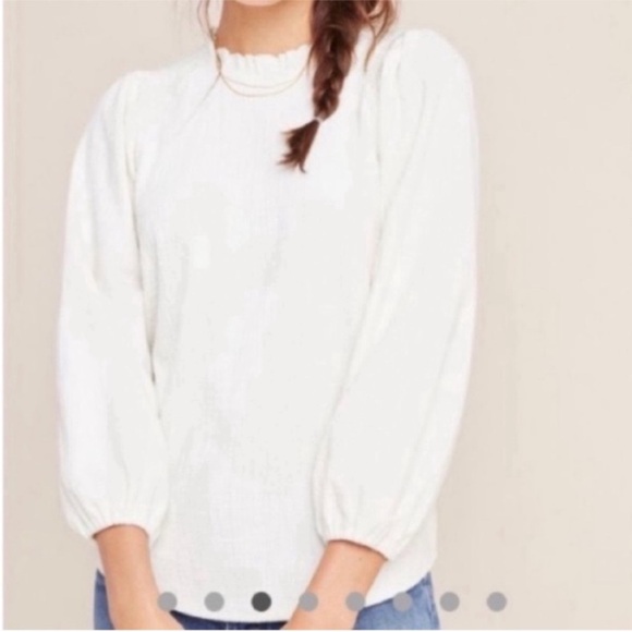 Anthropologie Current Air Jasia Balloom Sleeve Top - Picture 3 of 7